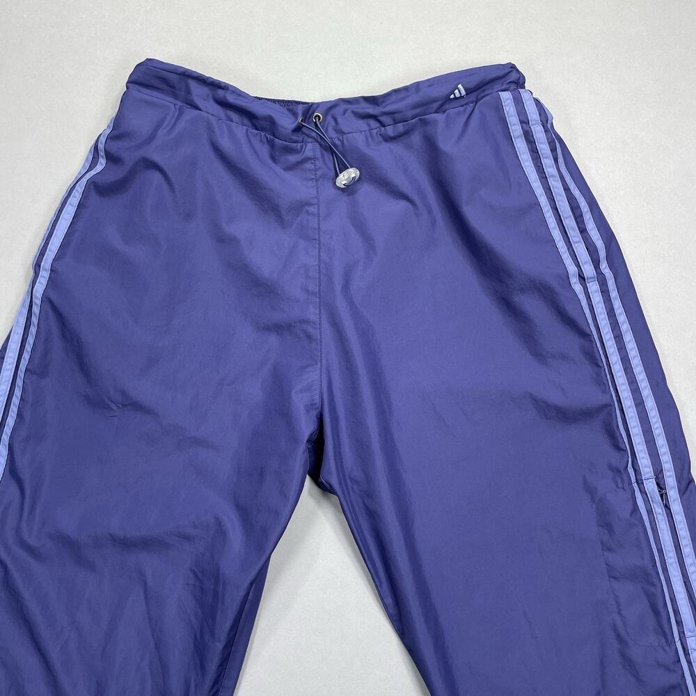 VTG Y2K Adidas Windbreaker Track Pants Mens XL Purple Stripes Athletic Gym